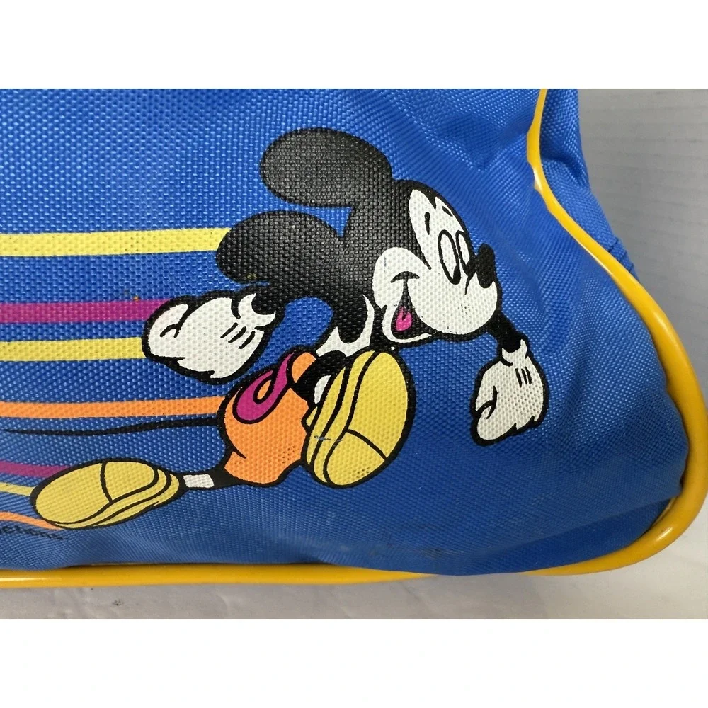 Vintage 70s Walt Disney Productions Running Mickey Mouse Gym Bag duffel Tote